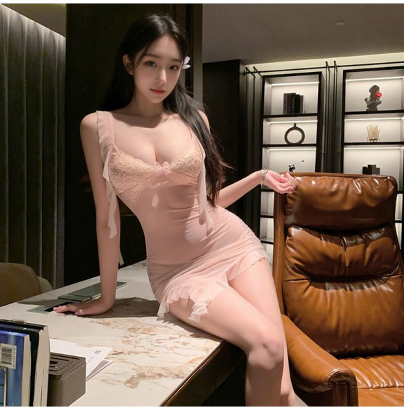 FEE ET MOI - Paris Lover Sheer Fantasy Dress (Pink)